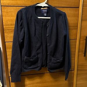 French Toast Navy Button-Up Cardigan